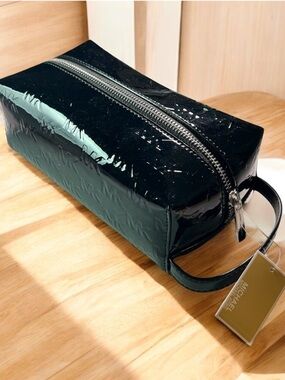 Michael Kors Jet Set Patent Logo Debossed Travel Bag